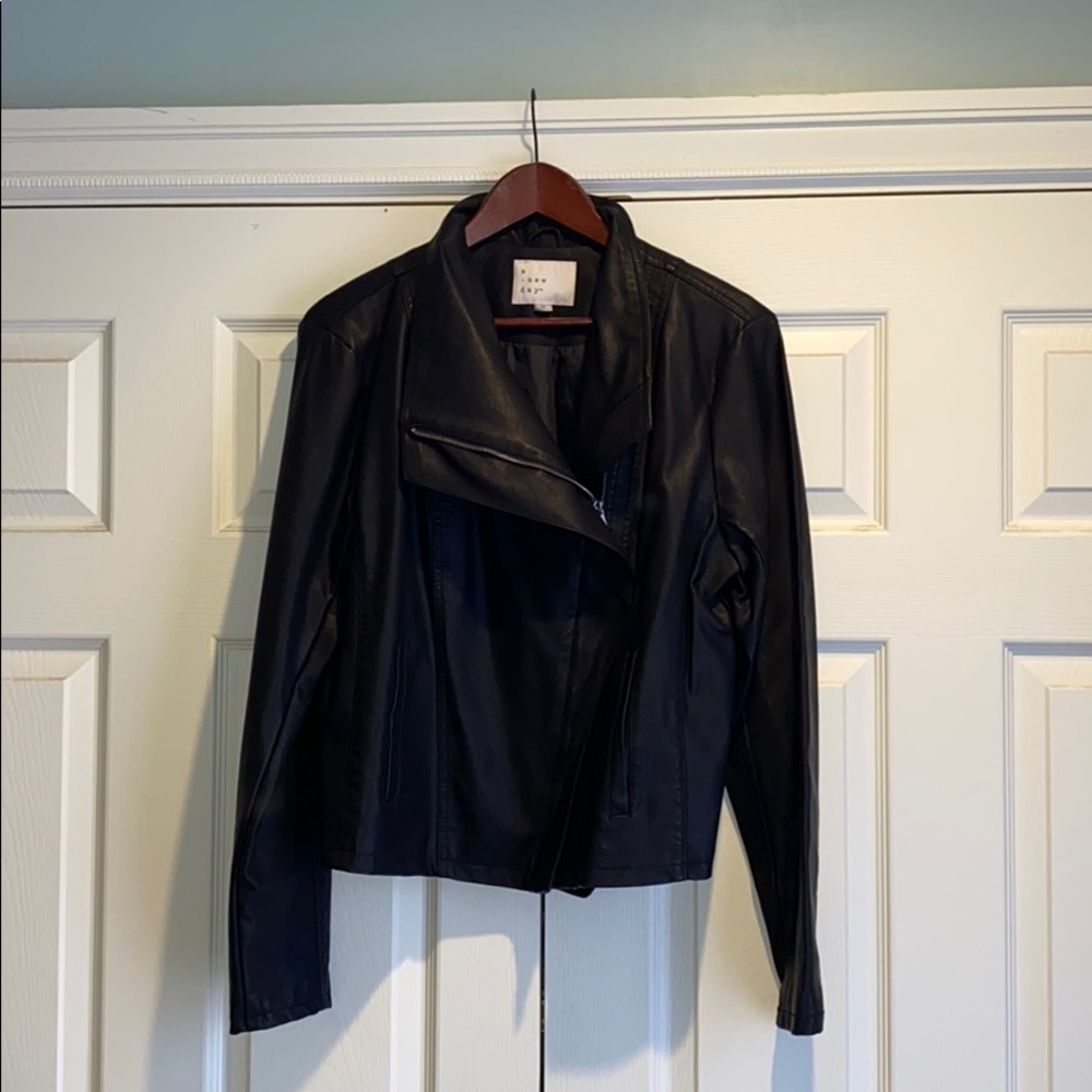 Faux Leather Moto Jacket